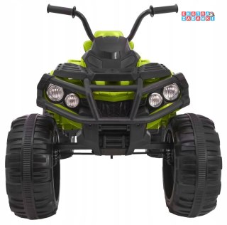 Zielony Quad ATV na akumulator - 2x45W, 12V/7Ah, EVA, Radio, MP3, Wolny Start [BDM0906.2.4GHZ]