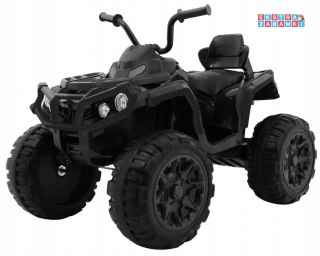 Czarny Quad ATV na akumulator - 2x45W, Pilot 2.4GHz, EVA, Radio, MP3, Wolny Start