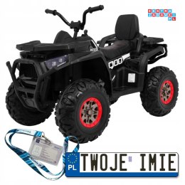 [XMX-607] Quad ATV Desert na akumulator 4x45W 12V/10Ah pilot LED EVA ekoskóra - czarny