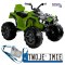 [2116] Quad BDM0906 z pompowanymi kołami na akumulator 2x45W 12V/7Ah Radio Air Ekoskóra - zielony