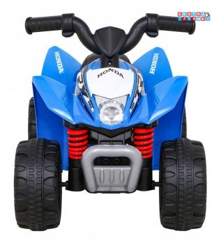 Niebieski Quad Honda 250X TRX na akumulator - klakson, LED, ekoskóra [H3]
