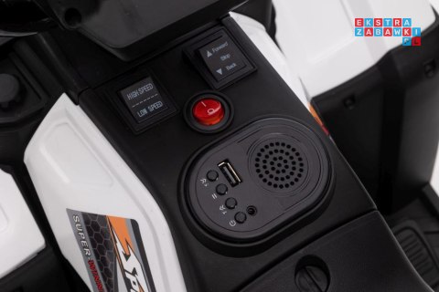 [13549] Quad JC915 na akumulator 2x45W 12V/4,5Ah MP3 LED - biały