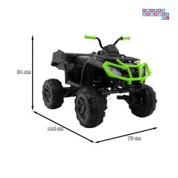 [BDM0909.2.4GHZ] Quad XL ATV na akumulator 4x45W 12V/10Ah PILOT wolny start ekoskóra EVA audio LED - zielony