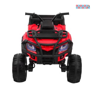 Quad XL ATV na akumulator - czerwony, 4x45W 12V/10Ah, PILOT, wolny start, ekoskóra, EVA, audio, LED [BDM0909.2.4GHZ]