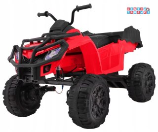 Czerwony Quad XL ATV na akumulator - 4x45W, 12V/10Ah, Wolny Start, EVA, Audio, LED [BDM0909]