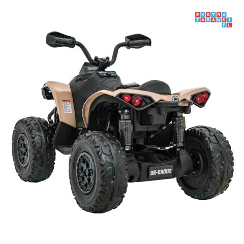 [DK-CA002] Quad Maverick ATV na akumulator 2x200W 24V/5Ah EVA ekoskóra LED pokrowiec - beżowy
