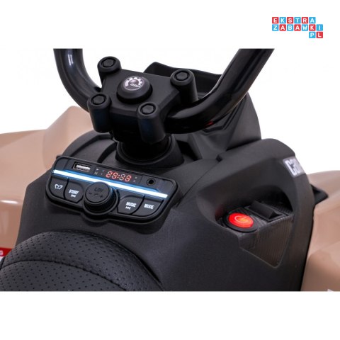 [DK-CA002] Quad Maverick ATV na akumulator 2x200W 24V/5Ah EVA ekoskóra LED pokrowiec - beżowy