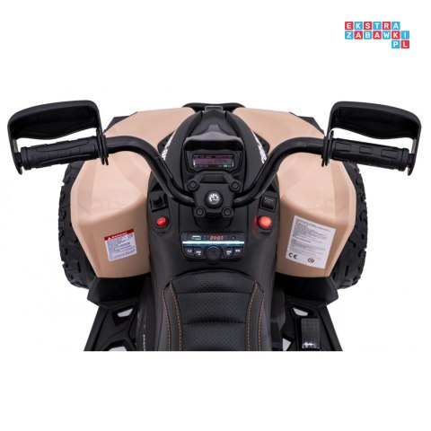 [DK-CA002] Quad Maverick ATV na akumulator 2x200W 24V/5Ah EVA ekoskóra LED pokrowiec - beżowy