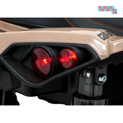 [DK-CA002] Quad Maverick ATV na akumulator 2x200W 24V/5Ah EVA ekoskóra LED pokrowiec - beżowy