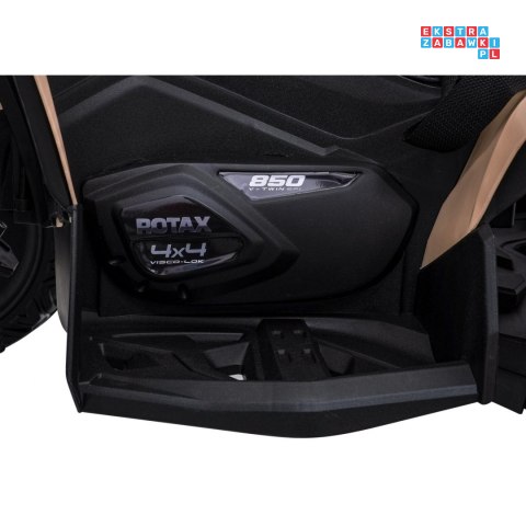 [DK-CA002] Quad Maverick ATV na akumulator 2x200W 24V/5Ah EVA ekoskóra LED pokrowiec - beżowy