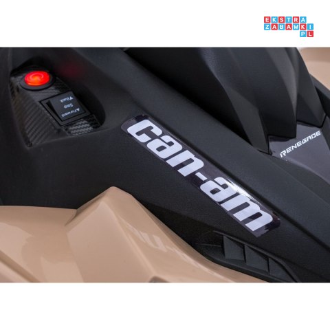 [DK-CA002] Quad Maverick ATV na akumulator 2x200W 24V/5Ah EVA ekoskóra LED pokrowiec - beżowy