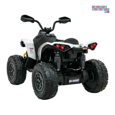 [DK-CA002] Quad Maverick ATV na akumulator 2x200W 24V/5Ah EVA ekoskóra LED pokrowiec - biały