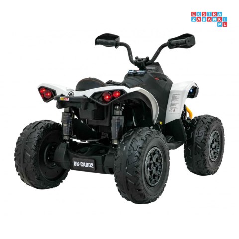 [DK-CA002] Quad Maverick ATV na akumulator 2x200W 24V/5Ah EVA ekoskóra LED pokrowiec - biały