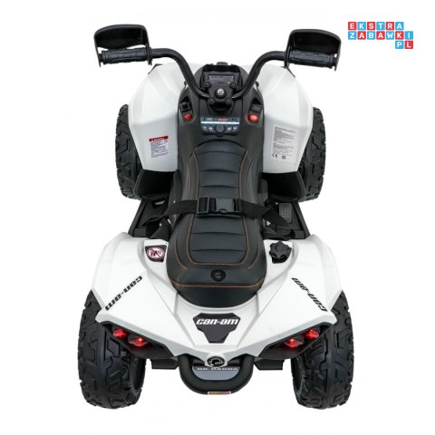 [DK-CA002] Quad Maverick ATV na akumulator 2x200W 24V/5Ah EVA ekoskóra LED pokrowiec - biały