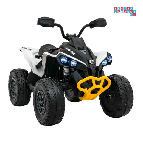 [DK-CA002] Quad Maverick ATV na akumulator 2x200W 24V/5Ah EVA ekoskóra LED pokrowiec - biały