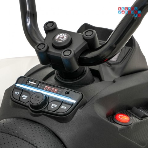 [DK-CA002] Quad Maverick ATV na akumulator 2x200W 24V/5Ah EVA ekoskóra LED pokrowiec - biały