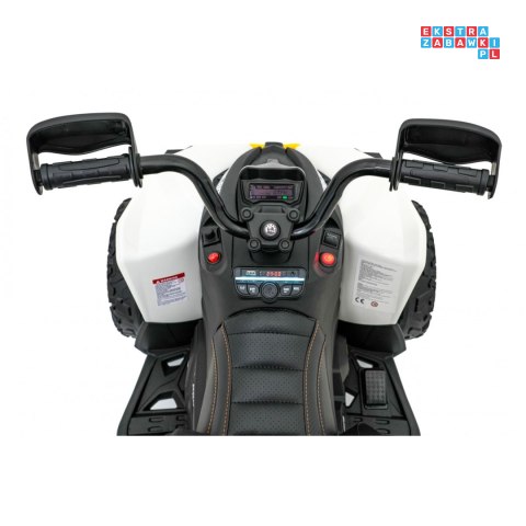 [DK-CA002] Quad Maverick ATV na akumulator 2x200W 24V/5Ah EVA ekoskóra LED pokrowiec - biały