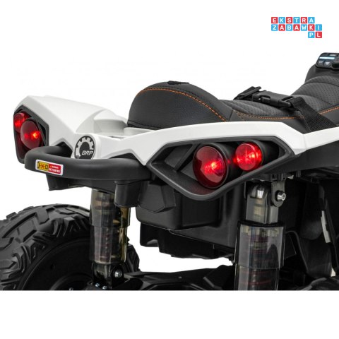 [DK-CA002] Quad Maverick ATV na akumulator 2x200W 24V/5Ah EVA ekoskóra LED pokrowiec - biały