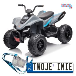 [JL212] Quad Mclaren Racing MCL 35 na akumulator 4x35W 12V/10Ah ekoskóra EVA MP3 - szary