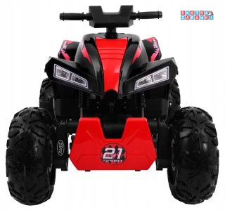 Quad Sport Run na akumulator - czarny, 4x45W 12V/10Ah, LED, EVA, Radio, MP3 [S2888]