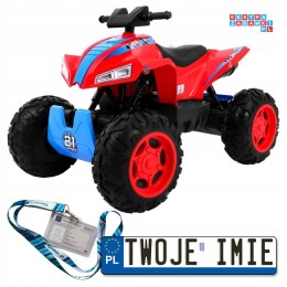 Quad Sport Run z napędem 4x4 Pojazd na akumulatorLED Radio MP3