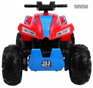 Quad Sport Run na akumulator - czerwony, 4x45W 12V/10Ah, LED, EVA, Radio, MP3 [S2888]