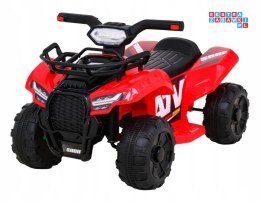 [JS320] Quad Storm na akumulator 1x25W 6V/4.5Ah Radio MP3 USB LED - czerwony