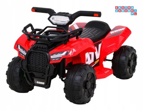 [JS320] Quad Storm na akumulator 1x25W 6V/4.5Ah Radio MP3 USB LED - czerwony