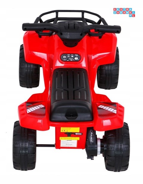 [JS320] Quad Storm na akumulator 1x25W 6V/4.5Ah Radio MP3 USB LED - czerwony