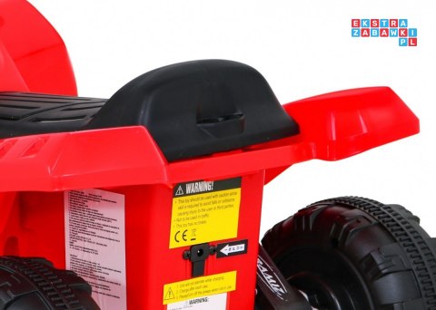 [JS320] Quad Storm na akumulator 1x25W 6V/4.5Ah Radio MP3 USB LED - czerwony