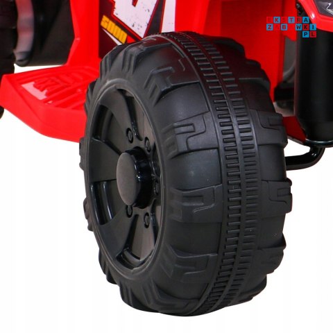 [JS320] Quad Storm na akumulator 1x25W 6V/4.5Ah Radio MP3 USB LED - czerwony