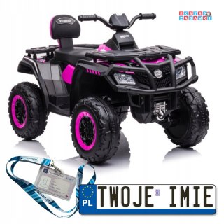 [19516] Quad S615 na akumulator 4x80W 24V/7Ah Radio ekoskóra EVA LED - różowy