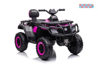 [19516] Quad S615 na akumulator 4x80W 24V/7Ah Radio ekoskóra EVA LED - różowy