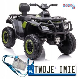 [19518] Quad S615 na akumulator 4x80W 24V/7Ah Radio ekoskóra EVA LED - zielony