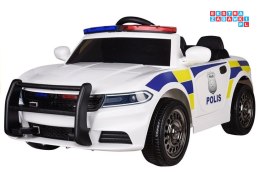 Radiowóz 2x45W Samochód Policyjny na akumulator Ekoskóra EVA LED MP3