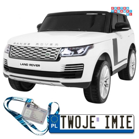 [RR999] Range Rover HSE na akumulator 4x45W 12V/14Ah Pilot Panel audio LED EVA - biały