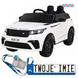 Biały Range Rover Velar na akumulator - 2x35W, 12V/7Ah, Pilot, EVA, Wolny Start, MP3, LED - [QY2088]