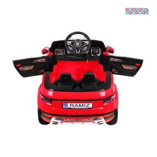 Czerwone Rapid Racer na akumulator - 2x30W, 12V/4.5Ah, Pilot, Wolny Start, EVA, MP3, LED - [HL1618]