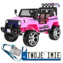 [S2388] Auto terenowe Raptor Drifter na akumulator 4x45W 12V/10Ah pilot led mp3 - różowy