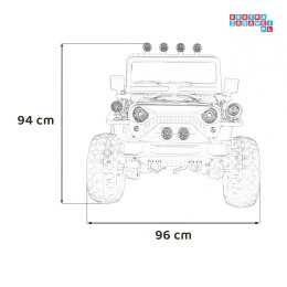 Retro Wojskowy power Pojazd na akumulator ekoskóra EVA LED bluetooth MP3