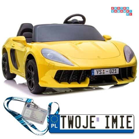 Samochód A021 Auto na akumulator dla dzieci ekoskóra bluetooth LED MP3