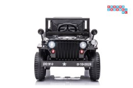 [14976] Wojskowe auto terenowe JH-103 na akumulator 4x45W 12V/7Ah Ekoskóra EVA LED - czarny