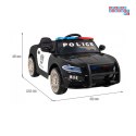 Super-Police Radiowóz Policja Auto na akumulator ekoskóra EVA Radio FM