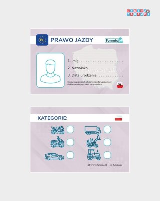 TABLICE Z IMIENIEM DZIECKA + PRAWO JAZDY + SMYCZ [S]