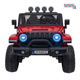 [JL213] Terenowe OFF-ROAD 3.0 na akumulator 4x35W 12V/14Ah Pilot Wolny Start Audio LED - czerwone