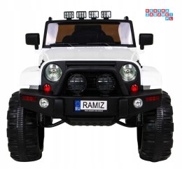 [BDM0905] Terenówka Jeep All Terrain na akumulator 2x45W 12V/7Ah z Pilotem Światła Dźwięki - biały