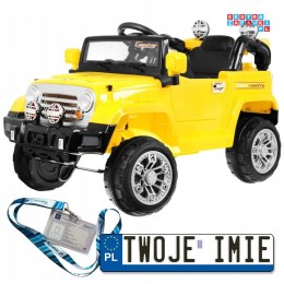 [JJ245] Terenowy JJ na akumulator 2x25W 6V/9Ah Pilot Schowek Światła Audio - żółty