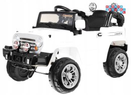 [JJ245] Terenowy JJ na akumulator 2x25W 6V/9Ah Pilot Schowek Światła Audio - biały