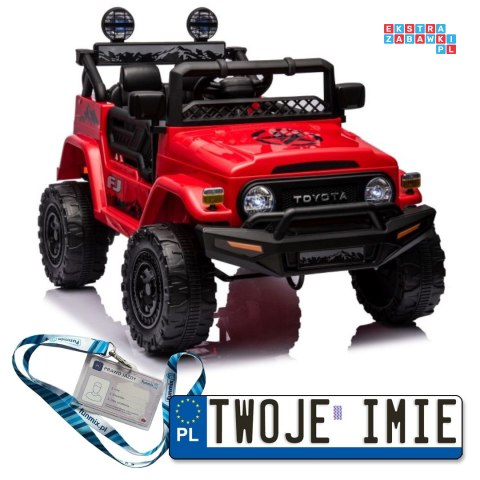Toyota FJ 4X4 Pojazd Na Akumulator Pilot Ekoskóra EVA LED