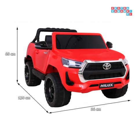 Toyota Hilux z napędem 4x4 na akumulator dla dzieci Pilot 2 bagażniki Radio LED MP3 Toyota Hilux z napędem 4x4 na akumulator dla dzieci Pilot 2 bagażniki Radio LED MP3